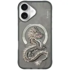 NIMMY - Nimmy iPhone 16 Mobilskal MagSafe Dragon - Grå