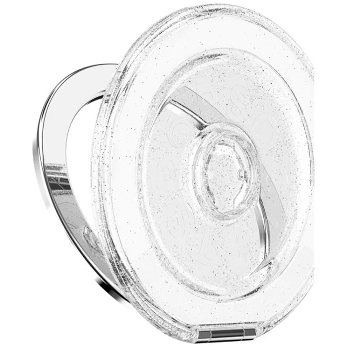 PopSockets - PopSockets MagSafe Popuphållare och Stativ Kick-Out Glitter - Transparent