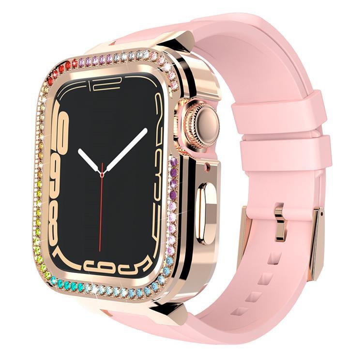 Kingxbar Apple Watch 7/6/5/4/3/2/SE (41/40/38mm) Armband Starry Strap - Rosa | 5123 | AlltMobil