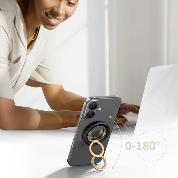 Tech-Protect - Tech-Protect Ringhållare Magsafe MMR700 Lamano Magnetisk - Svart/Guld