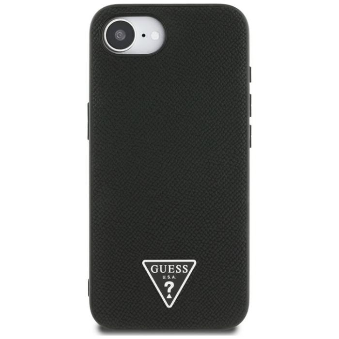 Guess - Guess iPhone 16e Mobilskal MagSafe Grained Triangle - Svart