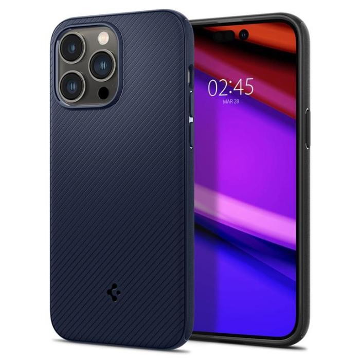 UTGATT - Spigen iPhone 14 Pro Max Skal Mag Armor - Marinblå
