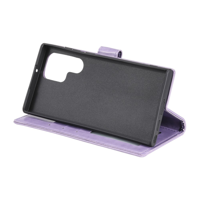 A-One Brand - Galaxy S26 Ultra Plånboksfodral Imprinted Totem Läder - Lila