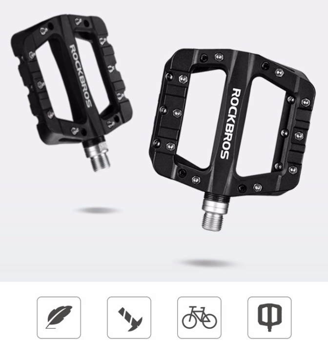 Rockbros - Rockbros Nylon Cykelpedal Set - Svart