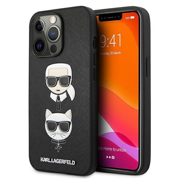 Karl Lagerfeld iPhone 13 & 13 Pro Skal Saffiano Karl & Choupette - Svart | 2353 | AlltMobil