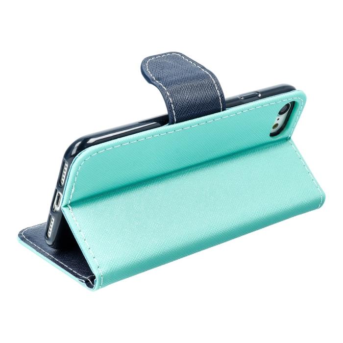 Forcell - Fancy Plånboksfodral till iPhone 7/8/SE 2020 mint/navy
