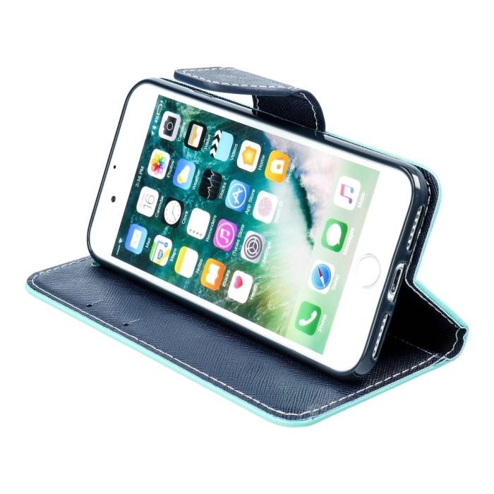 Forcell - Fancy Plånboksfodral till iPhone 7/8/SE 2020 mint/navy