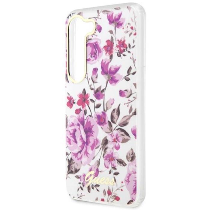 Guess - Guess Galaxy S23 Mobilskal Flower Collection - Vit