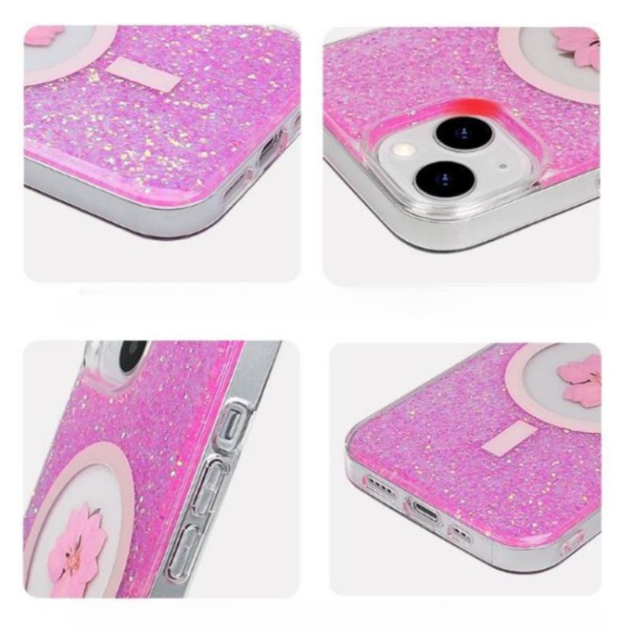 Boom of Sweden - BOOM iPhone 14 Mobilskal Magsafe Drop-Proof - Rosa Flower