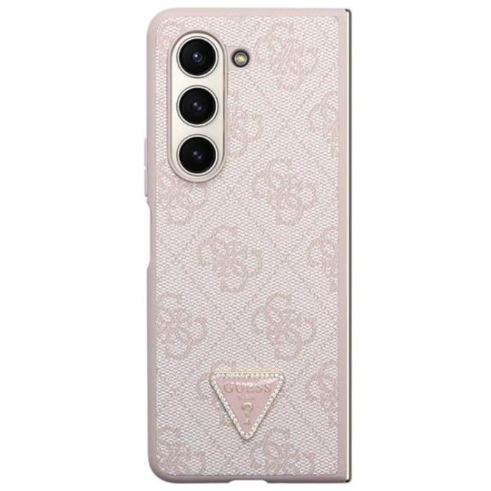 UTGATT1 - Guess Galaxy Z Fold 5 Mobilskal 4G Triangle Strass - Rosa