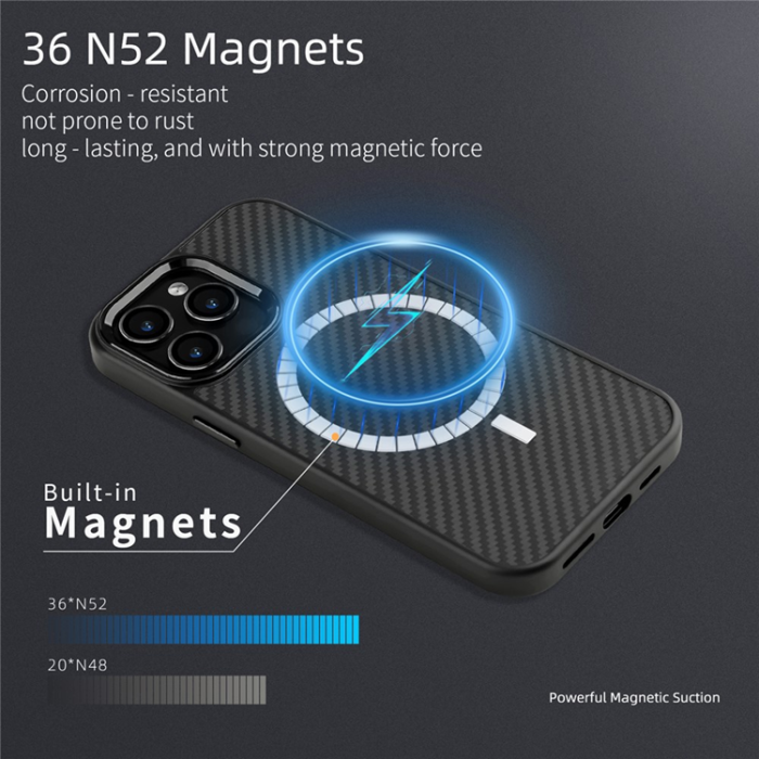 A-One Brand - iPhone 13 Pro Mobilskal MagSafe Aramid Fiber TPU