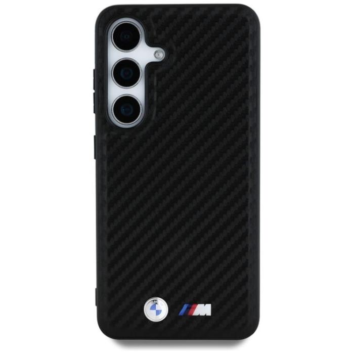 BMW - BMW Galaxy S25 Plus Mobilskal MagSafe Läder Carbon - Svart