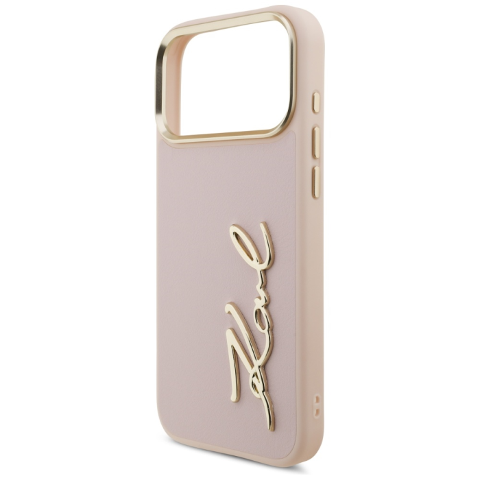 KARL LAGERFELD - Karl Lagerfeld iPhone 17 Pro Mobilskal Script Logo - Rosa