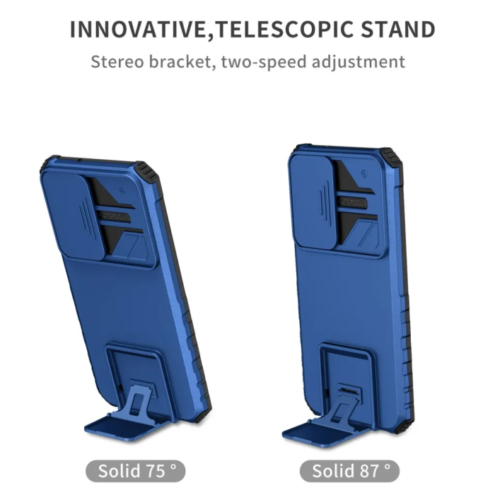 Taltech - Galaxy S23 Mobilskal Kickstand - Blå