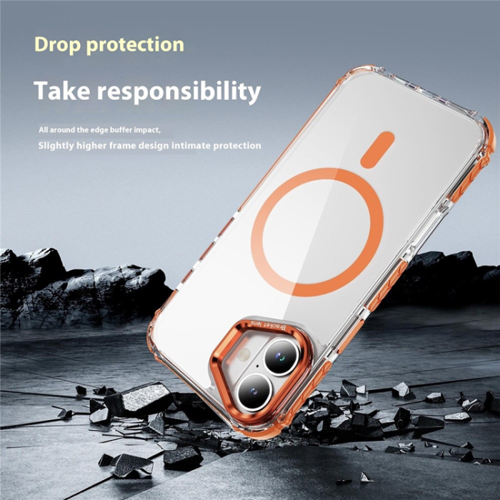 A-One Brand - iPhone 16 Mobilskal MagSafe Kickstand - Orange