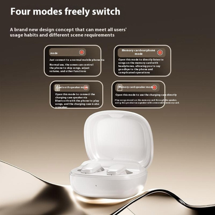 A-One Brand - Trådlösa Hörlurar med Pekskärm i Fullfärg In-Ear Bluetooth S09