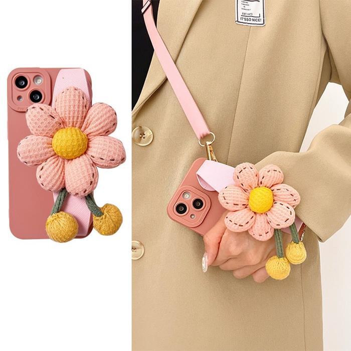 Pumpkin Handrem iPhone 13 Skal - Rosa