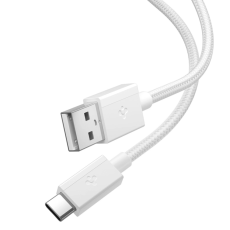 Spigen - Spigen USB-A till USB-C Kabel EB6015AC Essential 1.5m 60W - Vit