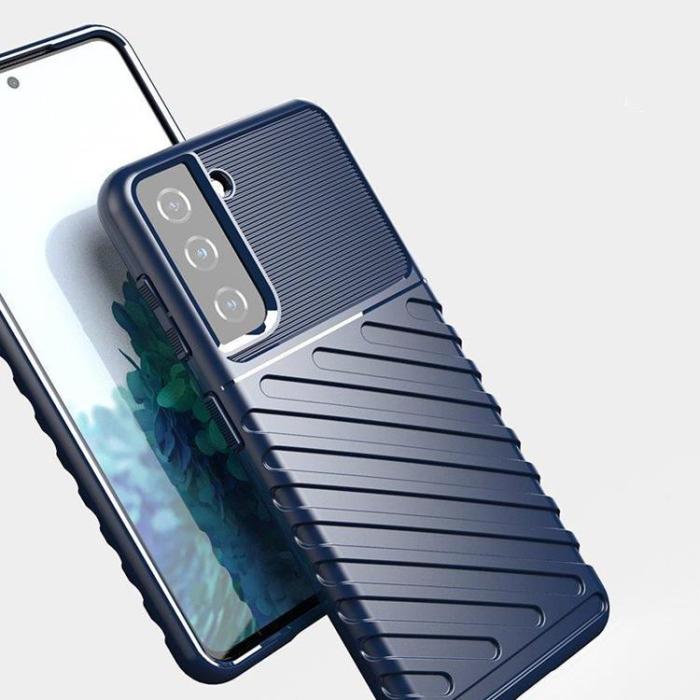 OEM - Thunder Flexibel Armored Skal Galaxy S22 Plus - Blå