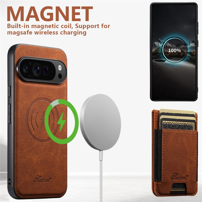 SUTENI - Suteni Google Pixel 9/9 Pro Mobilskal MagSafe Korthållare