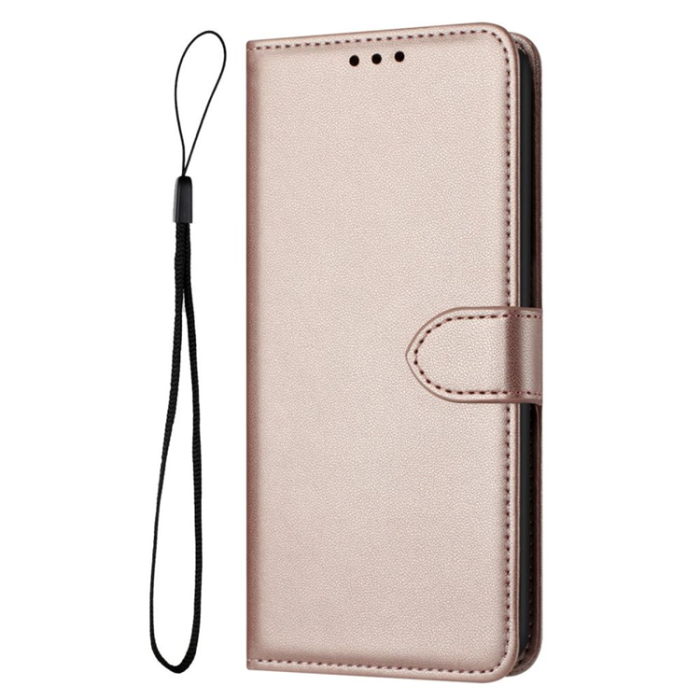 OEM - Galaxy S25 Plånboksfodral Strap - Rosa Guld