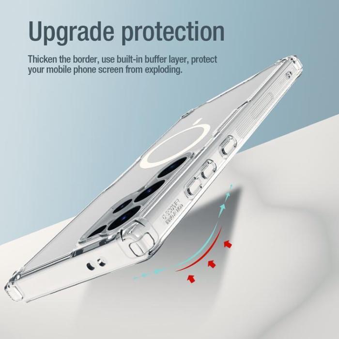 Nillkin - Nillkin Galaxy S24 Ultra Mobilskal Magsafe Nature Pro Armored - Vit