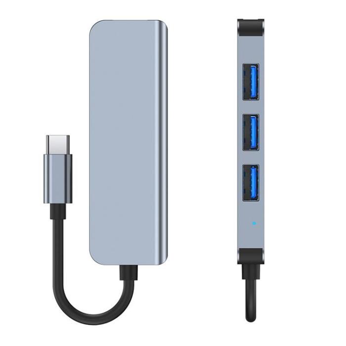 Tech-Protect - Tech-Protect V1-Hub Adapter 4in1 - Grå