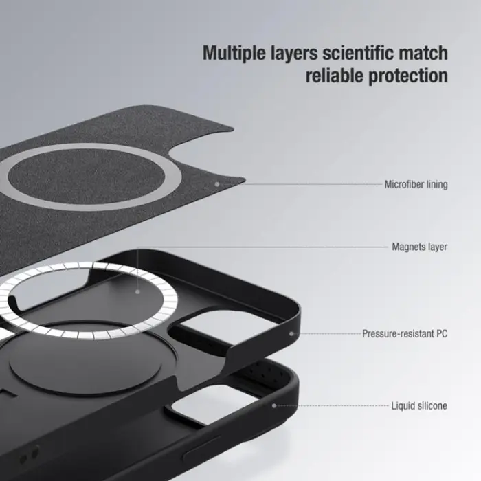Nillkin - Nillkin iPhone 14 Pro Max Skal Magsafe Magnetic - Grön