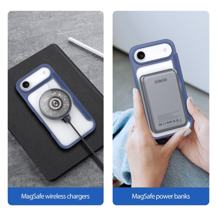 Dux Ducis - Dux Ducis iPhone Air Plånboksfodral MagSafe Skin X Pro Kickstand - Blå