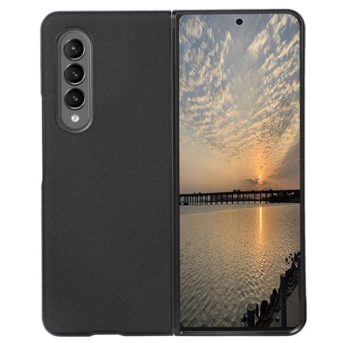 OEM - Galaxy Z Flip 4 Skal Cross Texture - Svart
