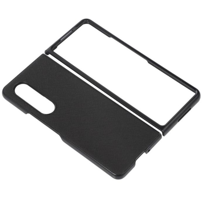 OEM - Galaxy Z Flip 4 Skal Cross Texture - Svart