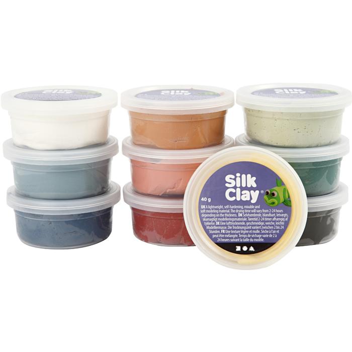 UTGATT5 - SILK CLAY Mixade Färger Dova Färger 10x40g