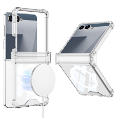 GKK - GKK Galaxy Z Flip 7 Mobilskal MagSafe Airbag Hinge Shockproof - Clear