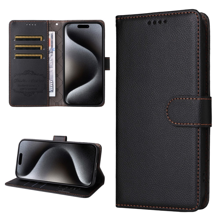 A-One Brand - iPhone 17 Pro Max Plånboksfodral RFID Blocking med Handledsrem