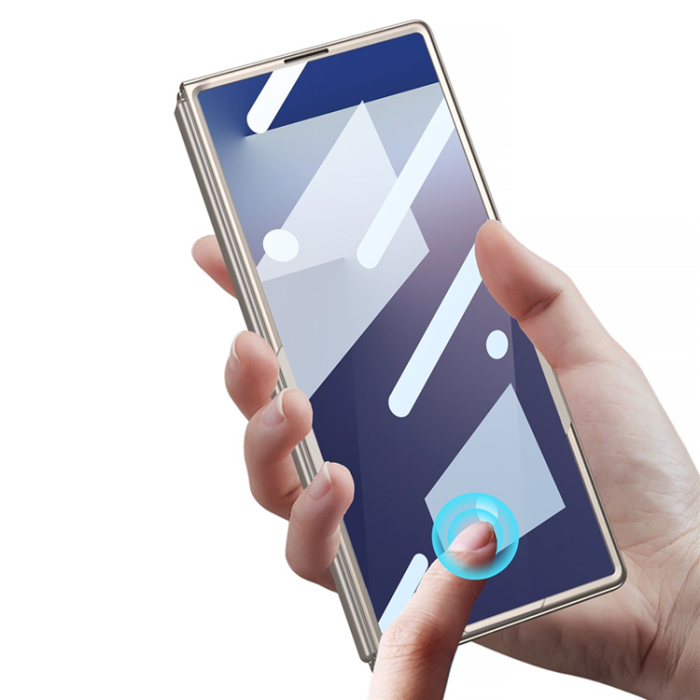 GKK - Galaxy Z Fold 7 Mobilskal Kickstativ Med Härdat glas - Grön