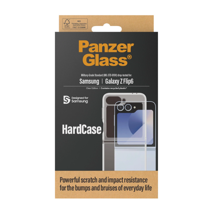 Panzer - PanzerGlass Galaxy Z Flip 6 Mobilskal Hård Antibakteriell - Transparent