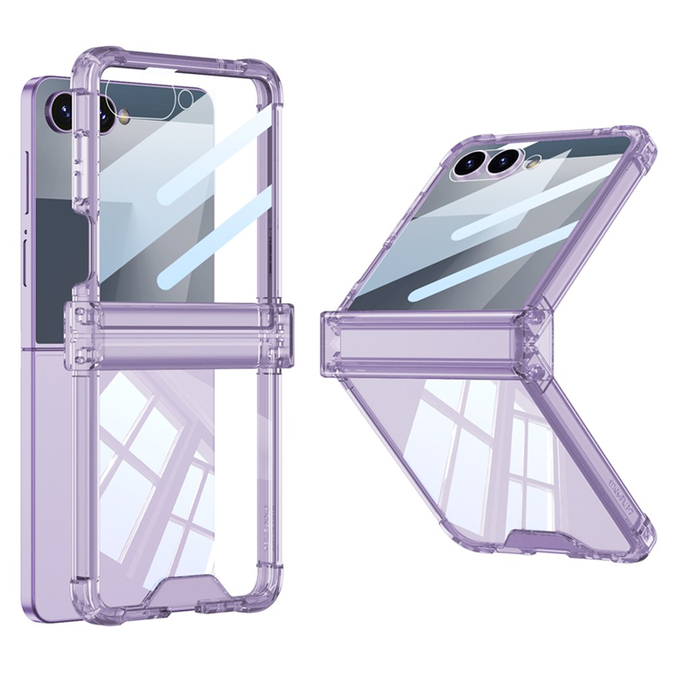 GKK Galaxy Z Flip 7 Mobilskal med Back Film Airbag Hinge - Lila | 2353 | AlltMobil