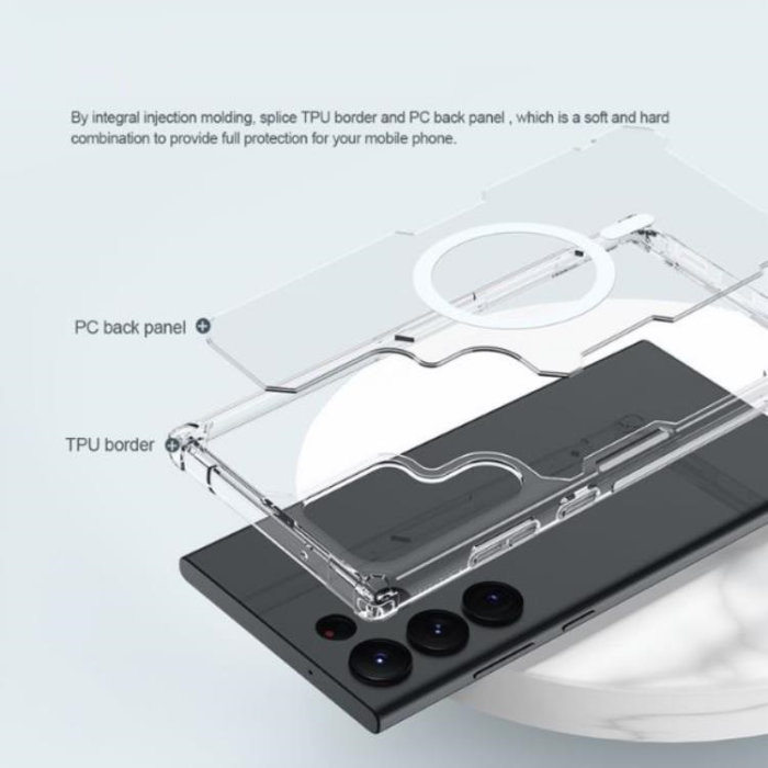 Nillkin - Nillkin Galaxy S23 Ultra Mobilskal Magsafe Nature Pro - Clear