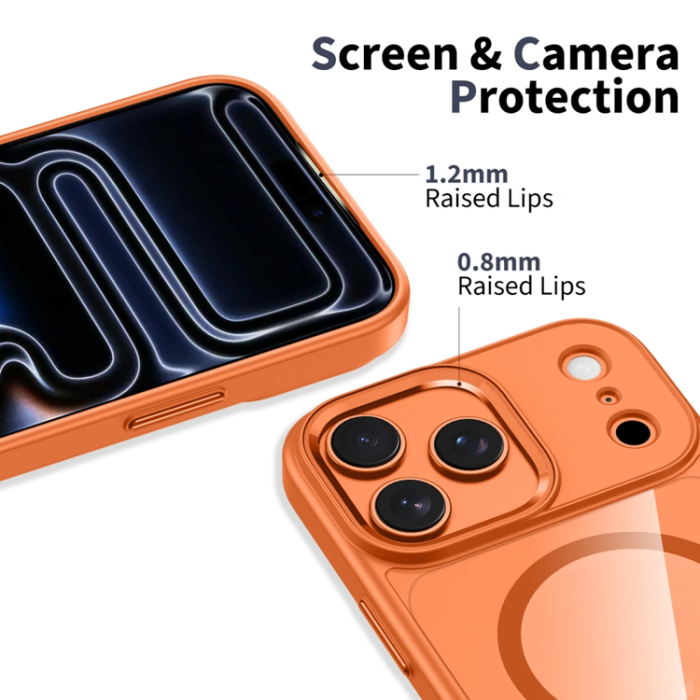 Tech-Protect - Tech-Protect iPhone 17 Pro Mobilskal Magsafe - Orange/Clear