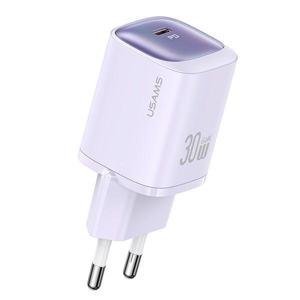 USAMS Väggladdare CC251 30W GaN USB-C HC-serien CC251TC03 – Lila