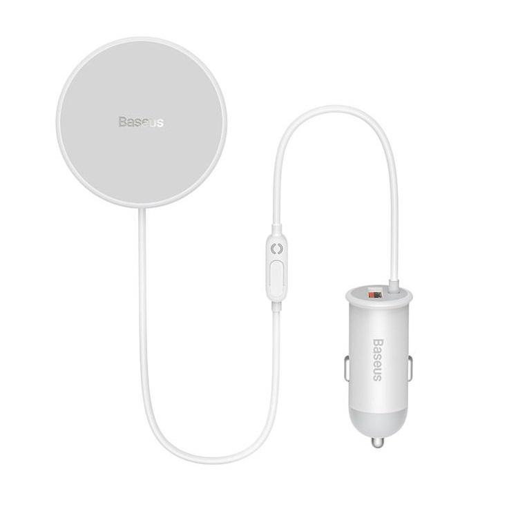 Baseus Magsafe Trådlös Billaddare 15W - Vit | 505295 | AlltMobil