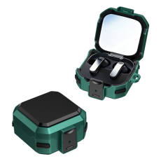 A-One Brand - Skal f&ouml;r Galaxy Buds 4/Buds 4 Pro Armor - Svart/Gr&ouml;n