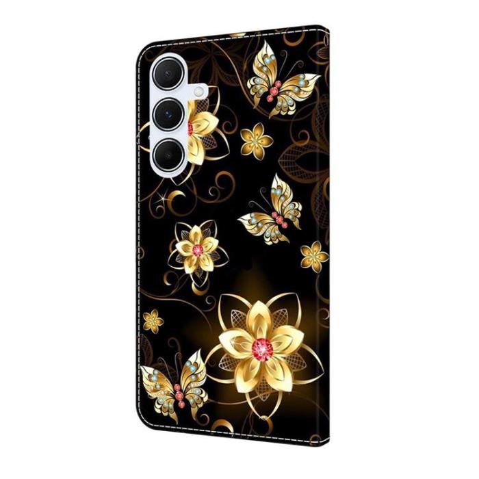 A-One Brand - Galaxy A17/A26 Plånboksfodral PU-läder Pattern Printing - Svart