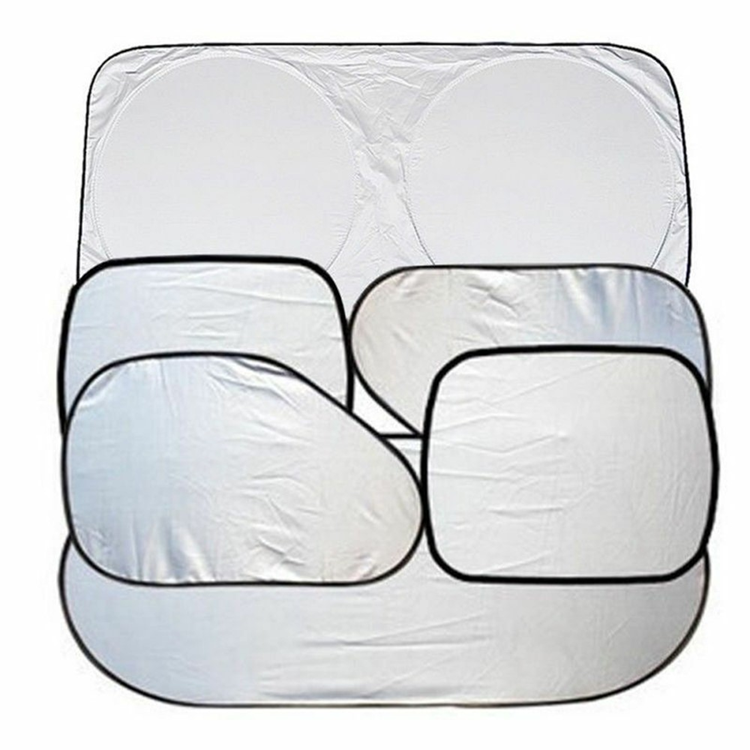 [6-Pack] Solskydd för Bilvindruta, Belagd Tyg, Fram- och Bakruteskydd | 264 | AlltMobil