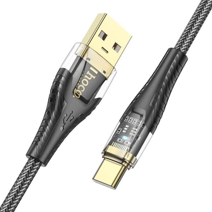 Hoco - HOCO USB-A till USB-C Kabel 2.4A 1.2m U121 - Svart