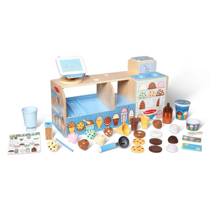 MND - MND Cool Scoops Ice Creamery Wooden Counter