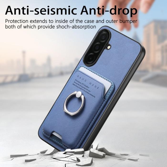 OEM - Mobilfodral för Samsung Galaxy S26 Plus Konstläder + PC + TPU - Blå