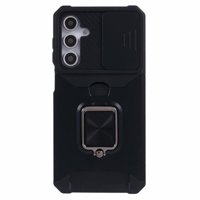 OEM - Mobilskal för Samsung Galaxy S26 Kickstand PC + TPU - Svart