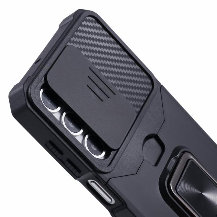 OEM - Mobilskal för Samsung Galaxy S26 Kickstand PC + TPU - Svart
