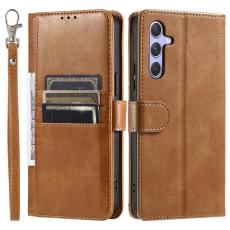 OEM - Mobilfodral f&ouml;r Samsung Galaxy S26 Plus 6 Kortfack Konstl&auml;der - Brun